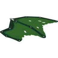 Visuel indicatif Rebrickable de Aile, Grande, Gauche avec motif imprimé vert foncé (Wing, Large, Left with Dark Green Print)