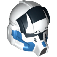 Casque clone pilote avec masque respiratoire allongé et 501e motif imprimé (Helmet Clone Pilot with Elongated Breathing Mask and 501st Print)