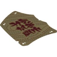 Visuel indicatif Rebrickable de Voile, 12 x 16, en lambeaux avec des symboles asiatiques rouge foncé, échelles de serpent orange foncé, motif imprimé de symboles asiatiques (Sail, 12 x 16, Tattered with Dark Red Asian Symbols, Dark Orange Snake Scales, Asian Symbols Print)