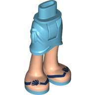Visuel indicatif Rebrickable de Mini-poupée bassin et jupe wrap avec jambes de nougat clair et sandales bleu foncé motif imprimé (Minidoll Hips and Wrap Skirt with Light Nougat Legs and Dark Blue Sandals Print)
