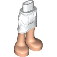 Visuel indicatif Rebrickable de Mini-poupée bassin et jupe wrap avec nougat clair jambes et pieds motif imprimé (Minidoll Hips and Wrap Skirt with Light Nougat Legs and Feet Print)