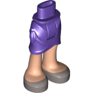 Visuel indicatif Rebrickable de Mini-poupée bassin et jupe wrap avec des chaussures de beige foncé, des jambes et des pieds nougat clair motif imprimé (Minidoll Hips and Wrap Skirt with Dark Tan Shoes, Light Nougat Legs and Feet Print)