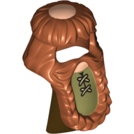 Cheveux avec barbe tressé avec motif imprimé de centre de chemise lacée (Hair with Beard Braided with Laced Shirt Centre Print)