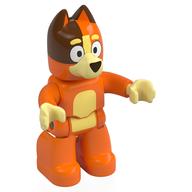 Visuel indicatif Rebrickable de Figurine Duplo chien grand avec tête orange foncé, poitrine jaune clair vif, mains (Chilli) (Duplo Figure Dog Large with Dark Orange Head, Bright Light Yellow Chest, Hands (Chilli))