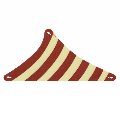 Visuel indicatif Rebrickable de Voile, triangulaire, 20 x 16, avec motif imprimé de rayures rouge foncé (Sail, Triangular, 20 x 16, with Dark Red Stripes Print)