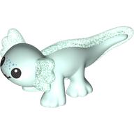 Visuel indicatif Rebrickable de Animal, axolotl avec opale queue transparent-bleu, motif oreilles, visage motif imprimé (Animal, Axolotl with Opal Trans-Blue Tail, Ears Pattern, Face Print)