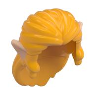 Visuel indicatif Rebrickable de Cheveux longs larges avec motif d'oreilles nougat clair (Hair Long Broad with Light Nougat Ears Pattern)