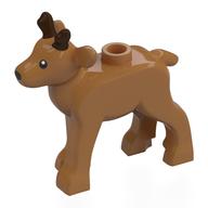 Visuel indicatif Rebrickable de Animal, renne bébé avec des bois brun foncé motif imprimé (Animal, Reindeer Baby with Dark Brown Antlers Print)