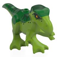 Visuel indicatif Rebrickable de Animal, Dinosaure, T-rex Bébé aux yeux jaunes, Vert foncé haut imprimé (Animal, Dinosaur, T-rex Baby with Yellow Eyes, Dark Green Top Print)