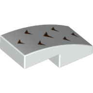 Visuel indicatif Rebrickable de Brique courbée 2 x 1 Non tenons avec motif imprimé 7 flèches (Brick Curved 2 x 1 No Studs with 7 Arrows Print)