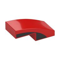 Visuel indicatif Rebrickable de Brique courbée 2 x 1 Non tenons avec motif imprimé côté noir (Brick Curved 2 x 1 No Studs with Black Side Print)