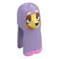Tête de minifigurine Chien spécial avec couverture Lavande avec visage brun, Nez jaune clair brillant, motif : sourcils (Minifig Head Special Dog with Blanket Lavender with Brown Face, Bright Light Yellow Nose, Eyebrows Print)