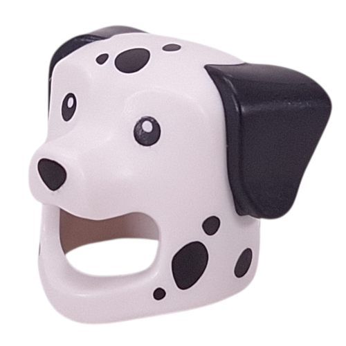 Visuel indicatif Rebrickable de Costume / Masque, Chien avec taches dalmates noires, Motif imprimé oreille (Costume / Mask, Dog with Black Dalmatian Spots, Ear Print)