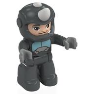 Visuel indicatif Rebrickable de Duplo figurine rhinocéros, corne blanche, nougat clair visage, armure placage motif imprimé (Duplo Figure Rhino, White Horn, Light Nougat Face, Armour Plating Print)