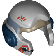 Casque rebelle avec des protecteurs de contrôle avec une aile pilote snad bleu bande motif imprimé (Helmet Rebel with Check Protectors with A-wing Pilot Snad Blue Band Print)