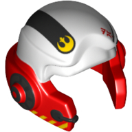 Casque Rebel avec Protecteurs Check avec motif imprimé A-aile (Helmet Rebel with Check Protectors with Resistance A-wing Pilot Print)