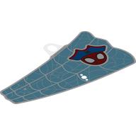 Visuel indicatif Rebrickable de Voile avec motifs de toile sur fond bleu clair vif et Spider-Man portant un bicorne imprimés (Sail with Webbings on Bright Light Blue Background, Spider-Man with Bicorn Print)