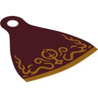 Cape de col, un trou supérieur avec Orange décorations motif imprimé (Neckwear Cape, One Top Hole with Orange Decorations Print)