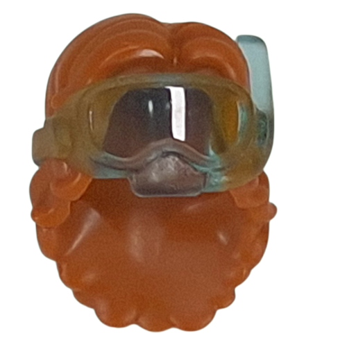 Cheveux longs avec masque de plongée motif transparent-bleu clair (Hair Long with Diving Mask Trans-Light Blue Pattern)