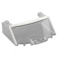 Visuel indicatif Rebrickable de Pare-brise 5 x 6 x 1 2/3 avant incurvé avec motif de rayures blanches (Windscreen 5 x 6 x 1 2/3 Curved Front with White Stripes Pattern)