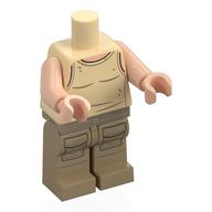 Corps figurine avec étiquette intelligente, dagobah Luke Skywalker (Minifig Body with SMART Tag, Dagobah Luke Skywalker)