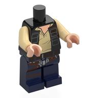 Corps de figurine avec étiquette intelligente, Han Solo (Minifig Body with SMART Tag, Han Solo)