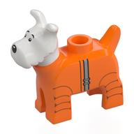Visuel indicatif Rebrickable de Animal, chien, neigeux avec tête blanche, motif imprimé costume de l'espace rétro (Animal, Dog, Snowy with White Head, Retro Space Suit Print)