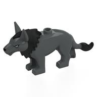 Visuel indicatif Rebrickable de Créature, anooba, crinière noire et motif imprimé queue (keibu) (Creature, Anooba, Black Mane and Tail Print (Keibu))