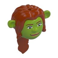 Visuel indicatif Rebrickable de Tête spéciale, Ogre avec motif cheveux longs orange foncé, avec sourcils bruns foncés, Nougat lèvres motif imprimé (Fiona) (Head Special, Ogre with Dark Orange Long Hair Pattern, with Dark Brown Eyebrows, Nougat Lips Print (Fiona))