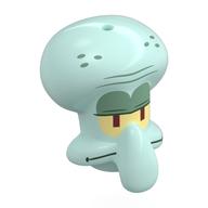 Tête de minifigurine spéciale, calmar avec des yeux jaune clair lumineux, des paupières vert sable, des taches motif imprimé (Minifig Head Special, Squidward with Bright Light Yellow Eyes, Sand Green Eyelids, Spots Print)