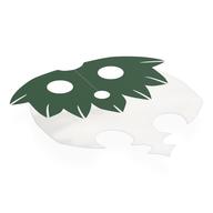 Cape avec queue pointue, motif imprimé col vert foncé (Neckwear Cape with Pointed Tail, Dark Green Collar Print)