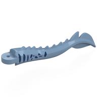 Visuel indicatif Rebrickable de Partie du corps animal, dinosaure, queue de mosasaurus avec des marques bleu foncé imprimé (Animal Body Part, Dinosaur, Mosasaurus Tail with Dark Blue Markings Print)