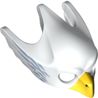 Visuel indicatif Rebrickable de Masque Oiseau (aigle) avec bec jaune et plumes bleu moyen motif imprimé (Mask Bird (Eagle) with Yellow Beak and Medium Blue Feathers Print)