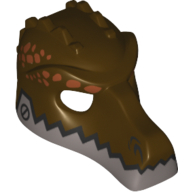 Masque crocodile avec motif imprimé mâchoire inférieure argent (Mask Crocodile with Silver Lower Jaw Print)