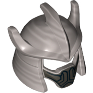 Casque Trident en forme de masque avec motif imprimé lignes noires (Shredder) (Helmet Trident Shaped with Face Mask with Black Lines Print (Shredder))