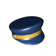 Chapeau, casquette de capitaine, motif imprimé de tresse d'or (Hat, Captain's Cap, Gold Braid Print)