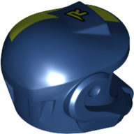 Casque élaboré avec vert citron 'R' et motif imprimé à rayures (Helmet Elaborate with Lime 'R' and Stripe Print)