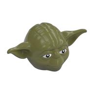 Tête de minifigurine Spécial, Yoda courbé Oreilles avec yeux noirs et motif imprimé pupilles blanches (Minifig Head Special, Yoda Curved Ears with Black Eyes and White Pupils Print)
