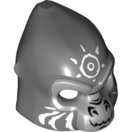 Masque gorille avec visage gris bleuté clair et motif imprimé soleil tribal blanc (Mask Gorilla with Light Bluish Gray Face and White Tribal Sun Print)