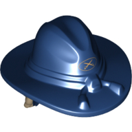 Cheveux et chapeau, cavalerie avec des épées croisées d'or et brun foncé longs cheveux bouclés motif imprimé (Hair and Hat, Cavalry with Gold Crossed Swords and Dark Tan Long Curly Hair Print)