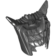 Casque à pointes avec capuche Motif imprimé noir (Helmet Spiked with Hood Black Print)