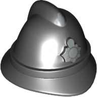 Casque, Police avec badge d'argent imprimé (Helmet, Police with Silver Badge Print)