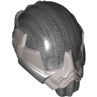 Casque espace avec masque respiratoire et noir et argent Marquages motif imprimé (Helmet Space with Breathing Mask and Black and Silver Markings Print)