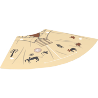 Visuel indicatif Rebrickable de Tente, couverture de tipi avec motifs indiens occidentaux motif imprimé (Tent, Tepee Cover with Western Indians Motifs Print)