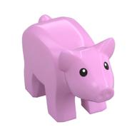 Visuel indicatif Rebrickable de Animal, Cochon / Cochon, Petit avec yeux noirs et motif imprimé pupilles blanches (Animal, Pig / Piglet, Small with Black Eyes and White Pupils Print)