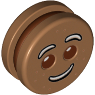 Tête de minifigurine Spécial, Pain d'épices (Minifig Head Special, Gingerbread Man)