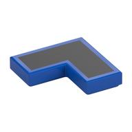 Visuel indicatif Rebrickable de Tuile 2 x 2 coins avec motif noir Surface imprimée (Tile 2 x 2 Corner with Black Surface Print)