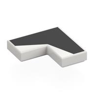 Visuel indicatif Rebrickable de Tuile 2 x 2 coin avec des formes noires motif imprimé (Tile 2 x 2 Corner with Black Shapes Print)