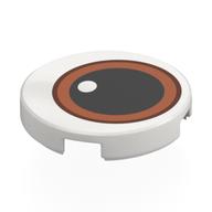 Visuel indicatif Rebrickable de Tuile ronde 2 x 2 avec œil, Nougat Iris, Grand motif imprimé pupille Noir (Tile Round 2 x 2 with Eye, Nougat Iris, Large Black Pupil Print)