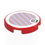 Tuile ronde 2 x 2 avec le gars timide et le modèle imprimé de code à barres (autocollant) (Tile Round 2 x 2 with Shy Guy and Barcode Print (Sticker))